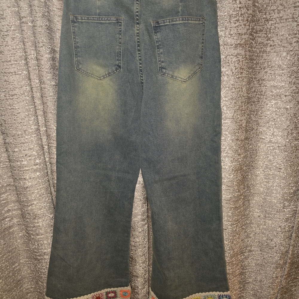 DAVI & DANI Denim Jeans with Multicolor Hem - Picture 6 of 9